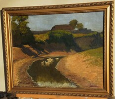 (K) Mátrai Vilmos (1877-1961) : Szolnoki táj, 1905