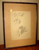 1889-es GARANTÁLTAN EREDETI EDVI-ILLÉS ALADÁR / 1870-1958/  : VIRÁGOK
