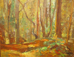 GARANTÁLTAN EREDETI CSODÁS HERMAN  LIPÓT /1884-1972/ KÉP:  AZ ŐSZ SZÍNEI