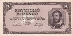 1.000.000  B. - Pengő  1946    A képen látható  szép Új állapotban