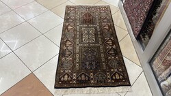 4441 KIÁRUSÍTÁS Hindu Bakhtiari kézi csomó gyapjú perzsa szőnyeg 70X140CM