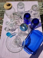 ÜVEG TÁROLÓK--LEGNAGYOB 3 LITERES,LEGKISEBB 2 DL. BALATONGYÖRÖKRŐL VIHETŐ EL