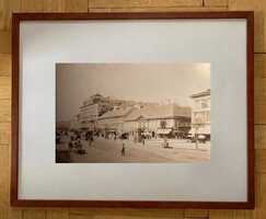 A Károly körút a Dob és Király utca között, 1890 körül (Klösz György felvétele) - reprodukció