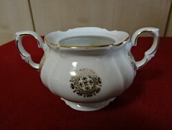Német porcelán cukortartó, fedél nélküli, felső átmérője 8,3 cm. Jókai