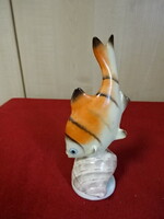 Drasche porcelán figura, halacska a csigaháton, magassága 15,5 cm. Jókai