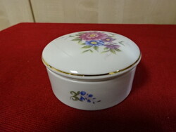 Hollóházi porcelán bonbonier, átmérője 9 cm. Jókai