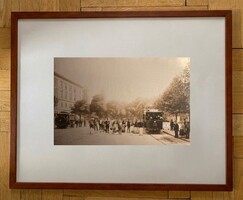 Budapesti Városi Vasút Király utcai vonal Lövölde tér, 1890 körül (Klösz Gy. felv) - reprodukció