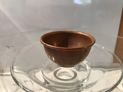 RÉZ TÁL  - FÜGGESZTHETŐ -  VASTAG - NEHÉZ - 6 x 3 cm   - HIBÁTLAN