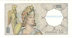 Échantillon 1250 Bankjegy tervezet Franciaország Hajtatlan