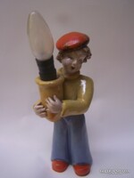 Lámpás fiú, Art-deco kerámia by Mária Ráhmer (1911 - 1998)