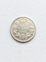 I. Péter Ezüst 50 Para 1915.
