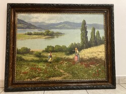 Neogrady László Pipacsos rét olaj vászon 60x80 cm