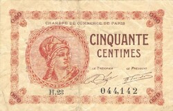 50 centim centimes 1920 Franciaország Paris Párizs 2.