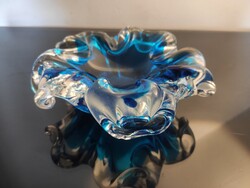 Mid-Century Csehszlovák Art Glass virág tál / hamutartó – Josef Hospodka (Chribská), 1960-as évek