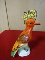Bodrogkeresztúri mázas kerámia figura, Kakadu, magassága 17 cm. Jókai