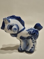 Gzhel / Gzsel porcelán ló
