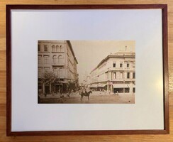A Kossuth Lajos utca az Astoria sarkán, 1890-es évek (Klösz György munkája)- reprodukció