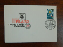 FDC 1982. FILA '82 - 20. Országos Ifjúsági Bélyegkiállítás Szolnok, Tenisz EB bélyeggel