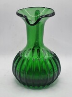 Különleges Vintage Empoli Zöld Üveg Kancsó / Karafé (1960s) 20cm