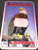 Retro bontatlan magyar TAMÁSI ÉS KOMLÓS -BARÁTAINK A MADARAK .JÁTÉKKÁRTYA  BONTATLAN PAKLI