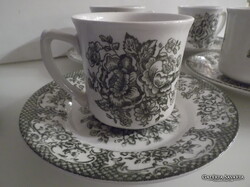 DITMAR URBACH - KÁVÉS SZETT - PORCELÁN - CSÉSZE 1,75 dl - TÁNYÉR - 13 cm