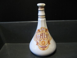 Retro hollóházi porcelán Milky rumosdió tejszínlikőr palack