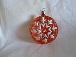 RÉGI ÜVEG KARÁCSONYFADÍSZ - LAMPION! (ÁTTETSZŐ!)