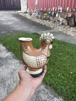 Szűcs J. retro kerámia Kakasos fakanáltartó  falusi paraszti nosztalgia dekoráció