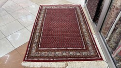 4431 KIÁRUSÍTÁS Hindu Mir kézi gyapjú perzsa szőnyeg 118X188CM