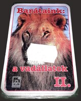 Retro bontatlan magyar TAMÁSI ÉS KOMLÓS -BARÁTAINK A VADÁLLATOK II.JÁTÉKKÁRTYA BONTATLAN PAKLI