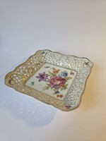 Áttört mintás bavaria porcelán tál