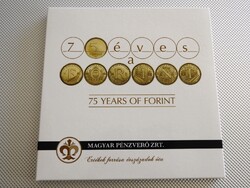 2021 75 ÉVES A FORINT forgalmi sor PP (Proof) Csak 1750db PP 5 betűs forintosokkal!!!