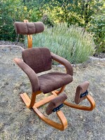 Stokke norvég hajlított fa karosszék/hintaszék