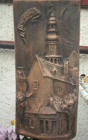 Jakab L. wall picture, Sopron 28 x 13 cm