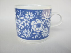 Alföldi porcelán bögre kék virágmintával