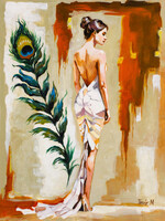 Harmónia - Harmony figuratív impresszionista akrilfestnény papíron 40x30cm