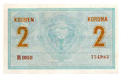 2 Korona Bankjegy 1914 B sorozat aUNC, hajtatlan
