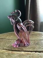 Régi art deco MOSER kristály üveg kakas figura kis hibával