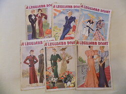 " A legújabb divat " divatlapok, 1936-38. Jó állapotúak.