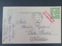 I. világháborús K.u.K. Feldpost tábori postai lap Budapest 1915