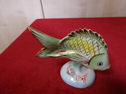 Drasche porcelán figura, arany hal, magassága 9,5 cm. Jókai