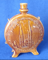 Kispesti Gránit Zserbo-mázas díszkulacs / butykos (Zahajszky László) – Szeged – 20x15 cm