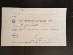 D210678 Portomentes levelezőlap – Pápa–Sopron, 1920 – iskolai és családi hírek