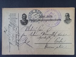 I. világháborús K.u.K. tábori postai levelezőlap uralkodói portrékkal 1915