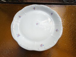 ANTIK ZSOLNAY APRÓ VIRÁGOS KÍNÁLÓ TÁL, 29 cm