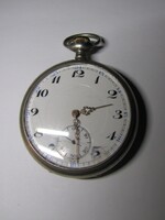 Antik nikkel zsebóra – Arab számos, kismásodperces (52 mm)
