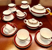 Spode Bordeaux Y8594 Spode Bordeaux Y8594 Fine Bone China angol teáskészlet – használatlan