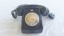 Retro fekete asztali tárcsás telefon  Mechanikai Művek CB76MM
