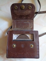 Hermann Sewerin Aqua Valve Box Locator, régi iránytűs tájoló, eredeti bőr tokjában,