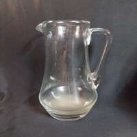 Vintage minimalist glass jug, 15.5 cm